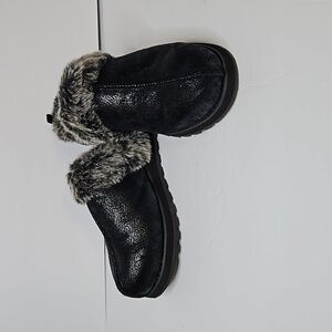 Skechers BOBS Keepsakes Winter Wonder Memory Foam Faux Fur Slip On Slipper Mule